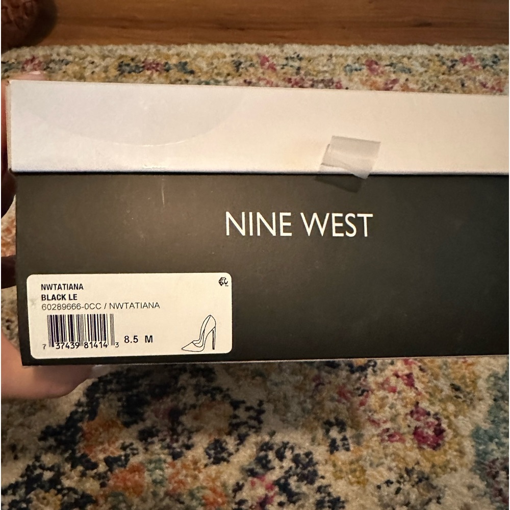 BRAND NEW IN BOX Nine West Tatianna Black leather pumps